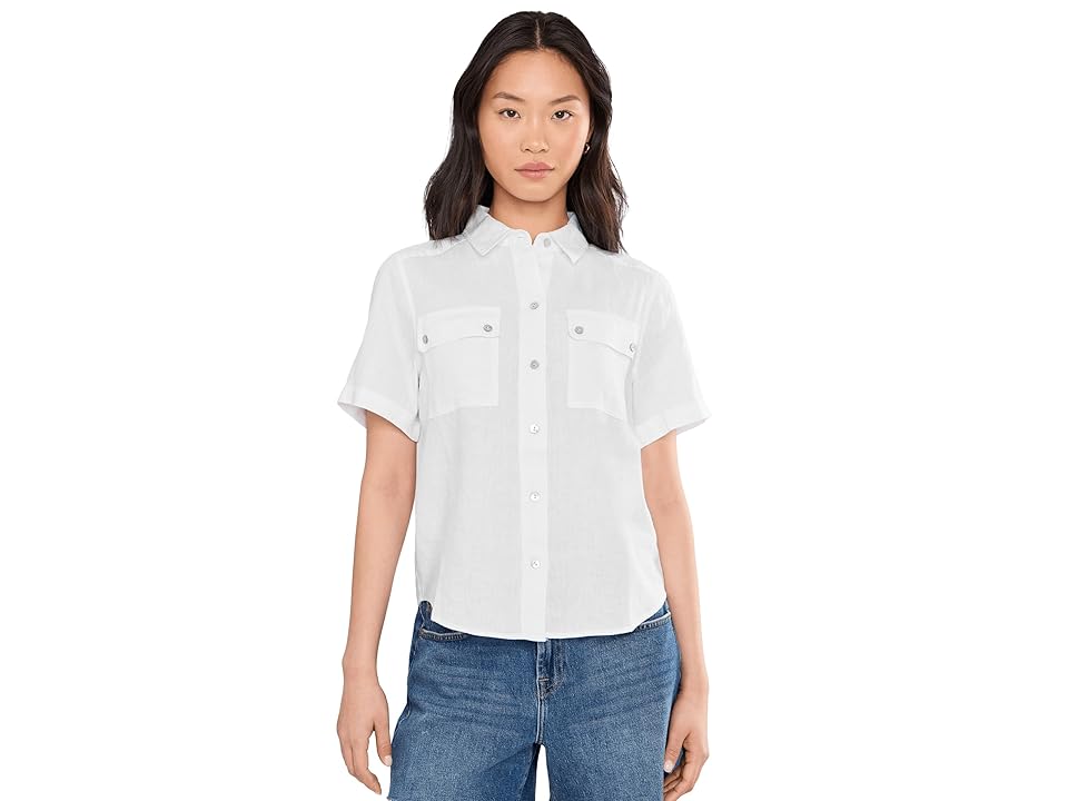 Tommy Bahama Coastalina Short Sleeve Utility Pocket In White