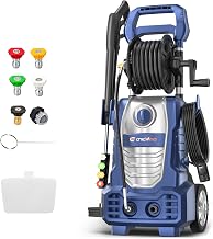 CHICWIND 2070 PSI Electric Pressure Washer, 1.67 GPM Power Washer with Hose Reel, Built-in Foam Cannon, IPX5 Waterproof, Self-Priming, 26ft Hose, 5 Nozzles, Powerwasher for Cars Driveways Home Outdoor