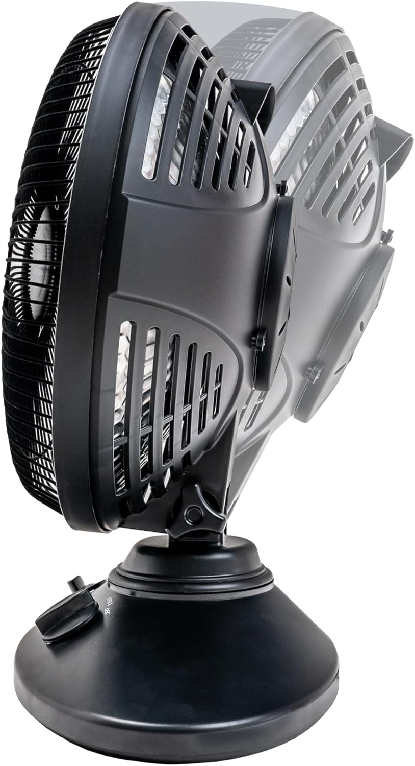 EZ-HEAT 1,000-Watt Indoor Parabolic Dish Space Heater with 70-degree Wide Oscillation and Dual Heat Settings, Adjustable Tilt, Tip Over Switch & Overheat Protection Sensor, MT-BFGD-8C