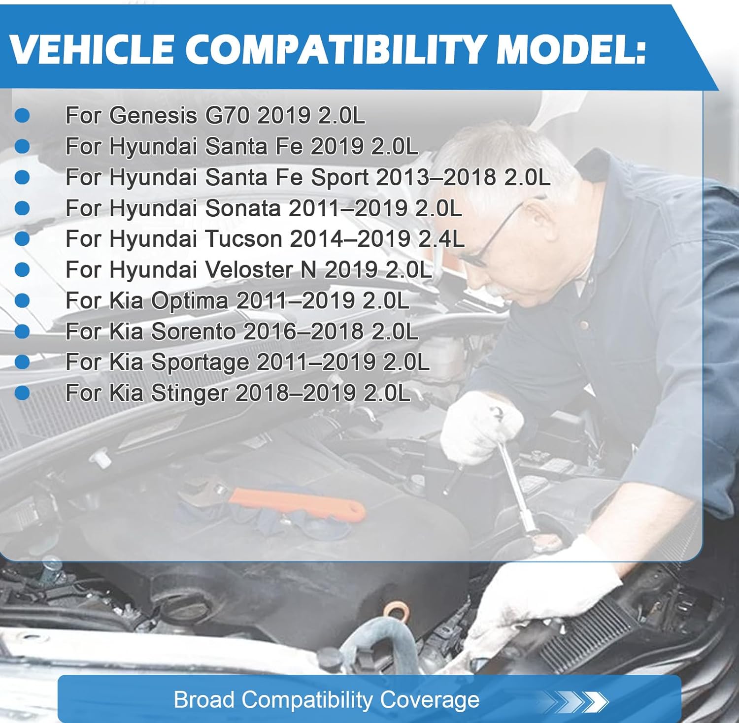 Exhaust Camshaft Gear Sprocket 24370-2G750 2G751 for Hyundai Sonata/Santa Fe/Kia Optima/Genesis G70 2011-2019 2.0L-2.4L–Restores Valve Timing Enhances Exhaust Flow Improves Fuel Economy