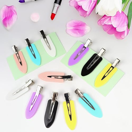 Miniatura 7 de 12 pinzas para el cabello sin pliegues, sin doblar, pinzas para el cabello sin arrugas de maquillaje para seccionar, pinzas pequeñas para el cabello