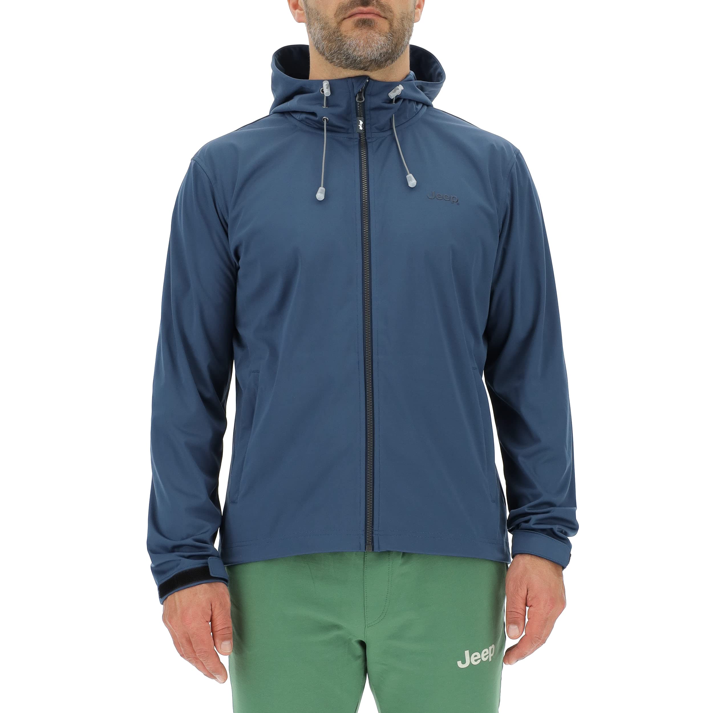 JEEP O102714-Q021 J CHAQUETA LEGERA SOFTSHELL CAPUCHA HOMBRE con bolsillos de cremallera J23S Hombre Canvas Blue L