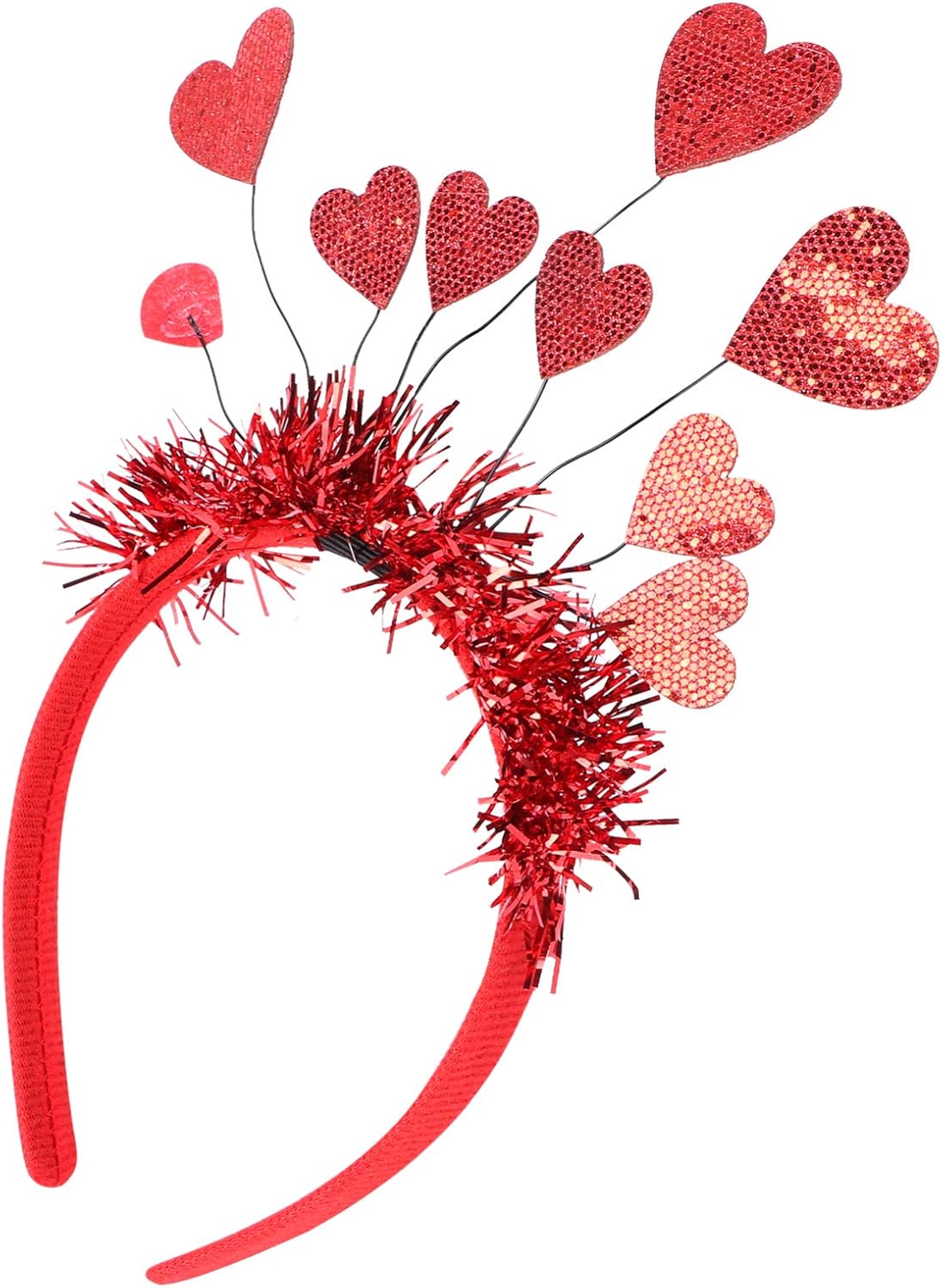 FOMIYES Valentines Day Headbands Red Heart Headband Boppers Sequin Hair Hoop Hairband for Women Girls Party Dress Accessories - Image 4