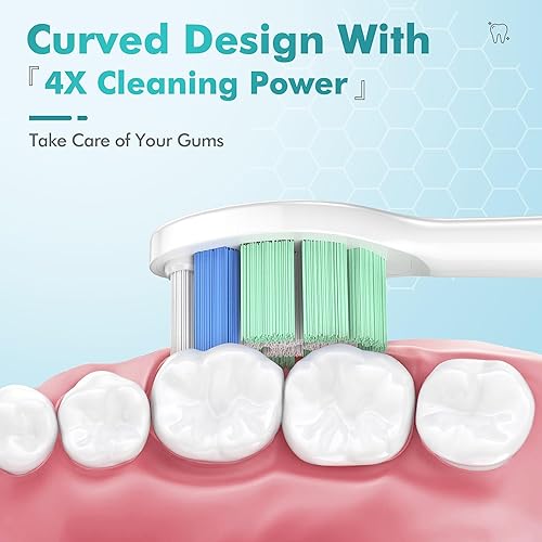 Miniatura 5 de Keosaa Cabezales de repuesto para cepillos de dientes Philips Sonicare, compatibles con cabezales de repuesto Phillips Sonicare, paquete de 10