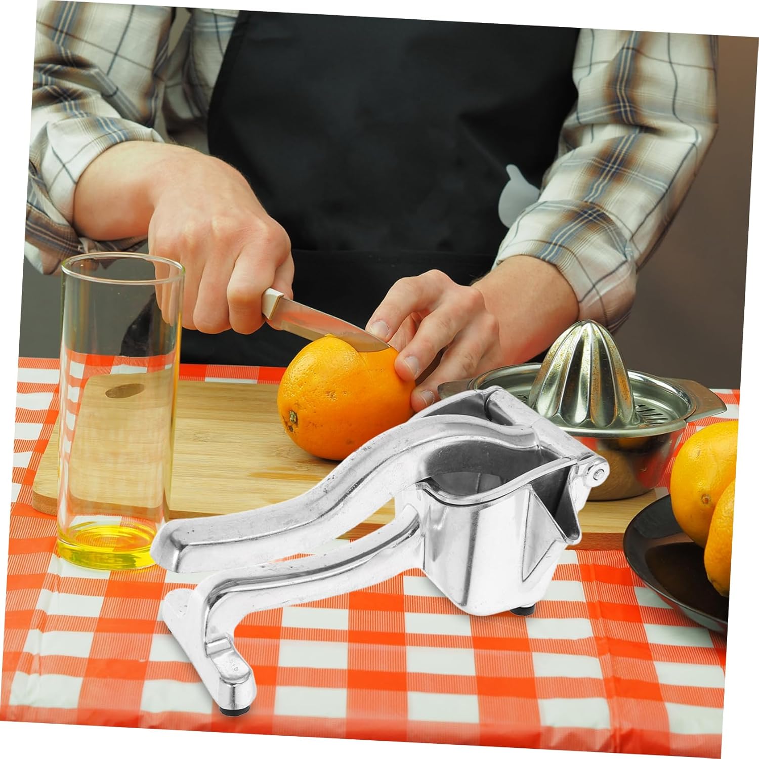 ABOOFAN Aluminum Alloy Manual Lemon Squeezer for Home Kitchen Effortless Fruit Juicer for Lemons and Oranges Design for Daily Nutrition