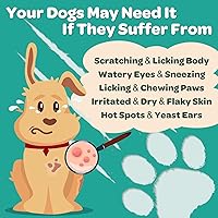 Vista 4 de NATURE TARGET Masticables liofilizados para aliviar la alergia para perros, con probióticos, calostro para la salud inmunológica, antipicazón