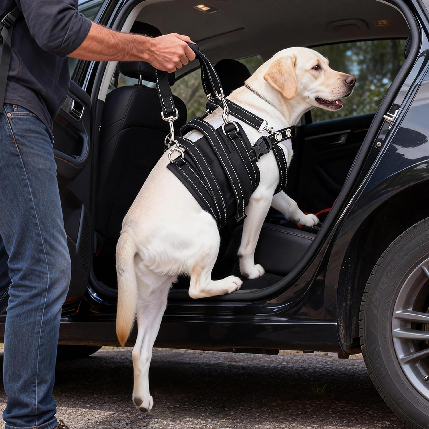 CWV Male Dog Lift Harness, Adjustable Dog Sling for Back Legs, Large