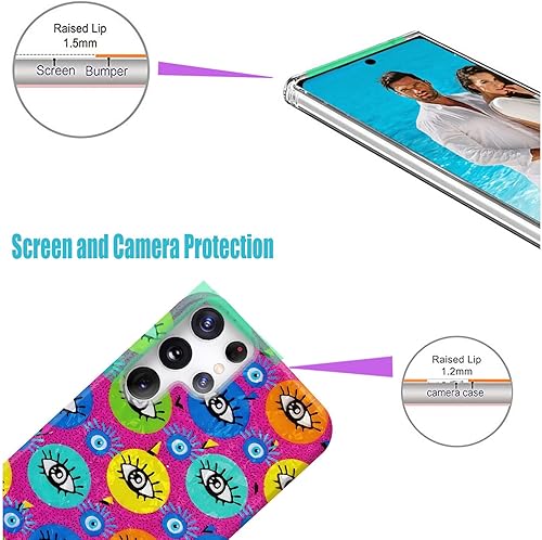 Miniatura 10 de Funda protectora para Samsung Galaxy S22 Ultra para niñas y mujeres, carcasa protectora de TPU suave con purpurina brillante brillante brillante y