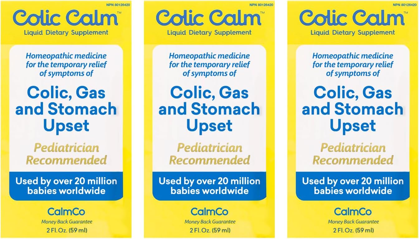 Infant Gripe Water for Colic, Helps Fussiness, Upset Stomach, and Baby Gas Relief, 2 fl oz (Pack of 3)
