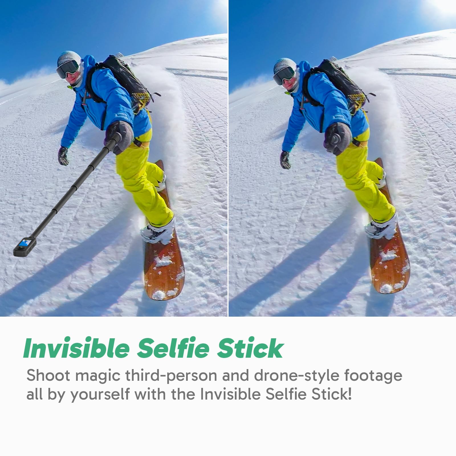AKASO 360 Caméra d'action 360 Kit d'aventure Neige avec Carte mémoire 256 Go, capteur 1/2", 5,7 K 360, Photos 72 MP, écran Tactile de 2,29", caméra Sport 360