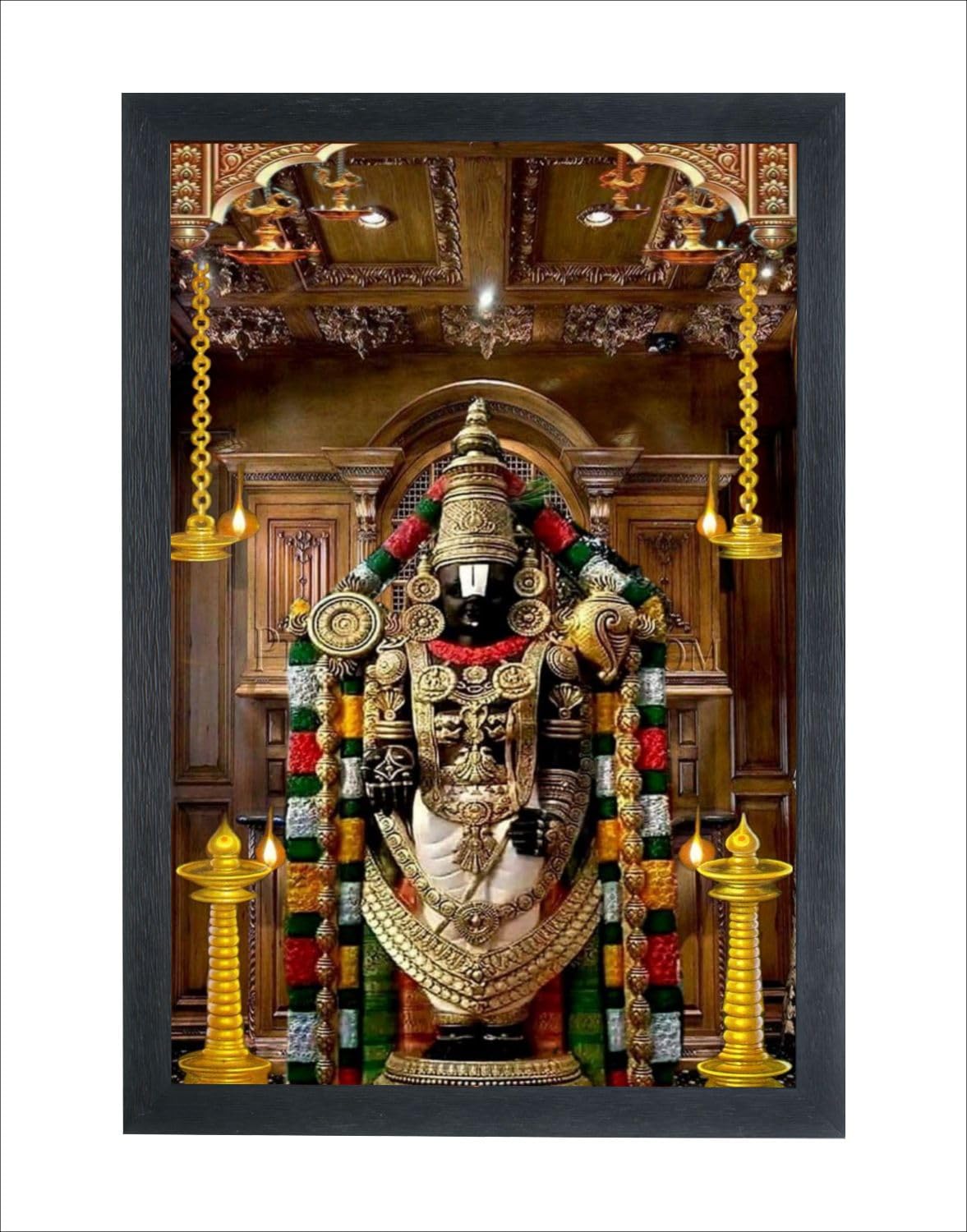 Chitransh Lord Venkateswara Wall Mounted Painting (14x20 inches) 00539