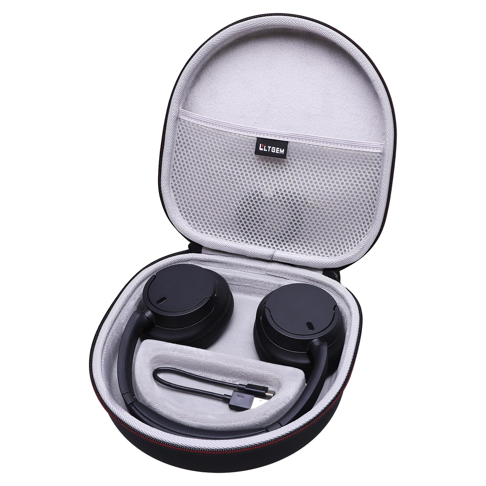 LTGEM Case Compatible with Sony WH-CH720N / WH-CH520 / WHCH710N / WH-CH510 Noise Canceling Wireless Headphones Bluetooth Over The Ear Headset, Black+