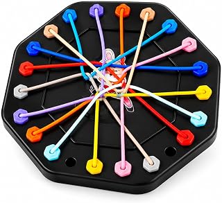 BHVMEY Kids Rope Battle Board Game with Colorful Sticks and Strategy Challenge for Boys Girls Family Fun Indoor Activity Toy
