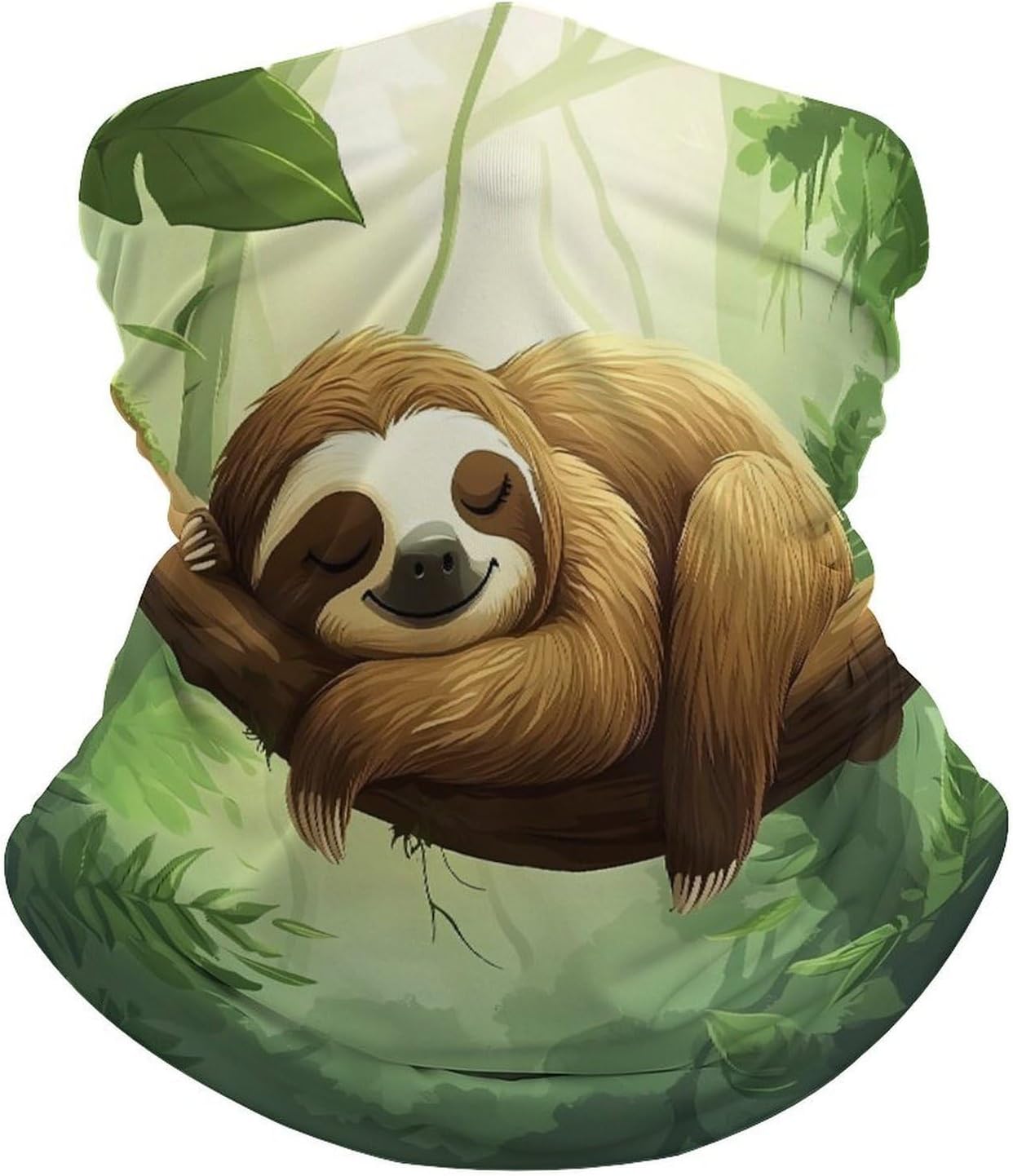 Animal Sloth Face Cover Neck Gaiters for Men Women Sun Protection Mask Scarf Hiking Bandana