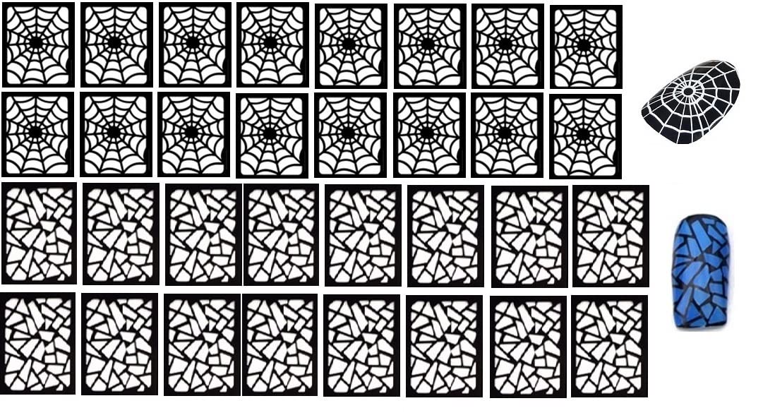 Kaz Creations Spider Nail Vinyl Stencil C109 Spider Collection (Spider Nail Vinyl Stencil C109)