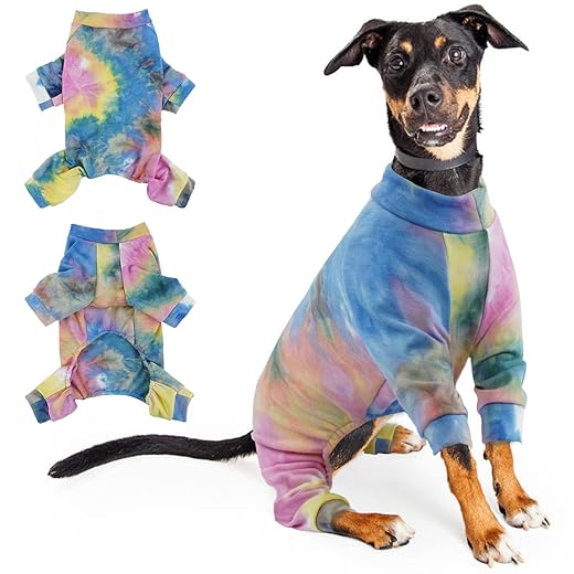 Onesie para Perros, Ropa para Perros Pijamas de Perro Suave Algodón Puppy Body con Piernas Mangas para Perros Pequeños Medianos (XS)