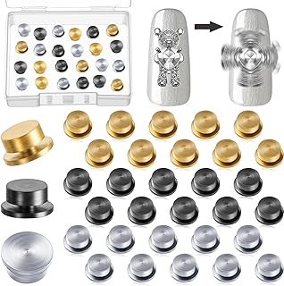 Leelosp 30 Pieces Spinning Nail Charms Nail Art Rotating Charm Bearing Art Tool Rings Jewelry Rotating Tools 3D for Women Girls Crafting Jewelry Accessories