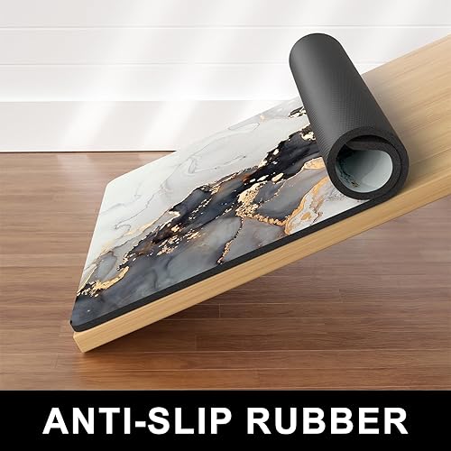 Miniatura 5 de Tapete de comida para perros, tapete de mármol de 16 x 24 pulgadas para alimentos y agua, tapete absorbente para perros y gatos, tapete para