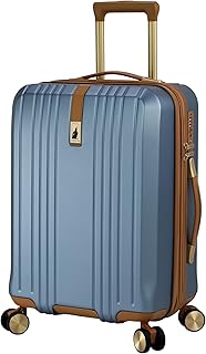 London Fog Southbridge 20 Inch Carry On Expandable Spinner HS, Slate Blue