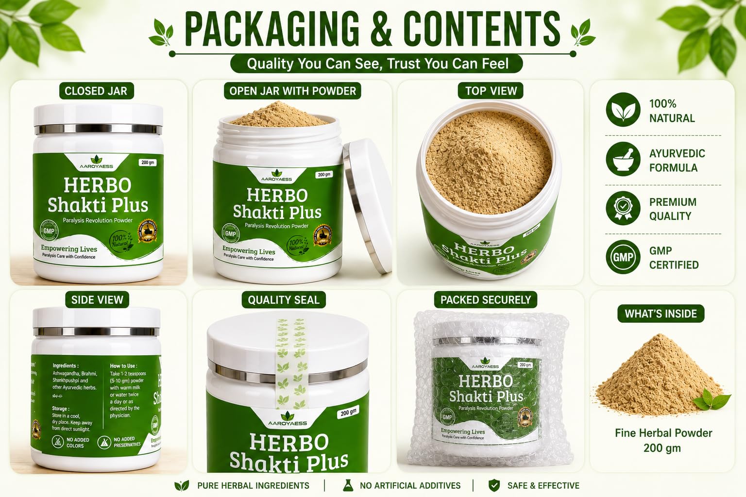 Herbo Shakti Plus Ayurvedic Herbal Wellness Powder 200g — Amazon image 7