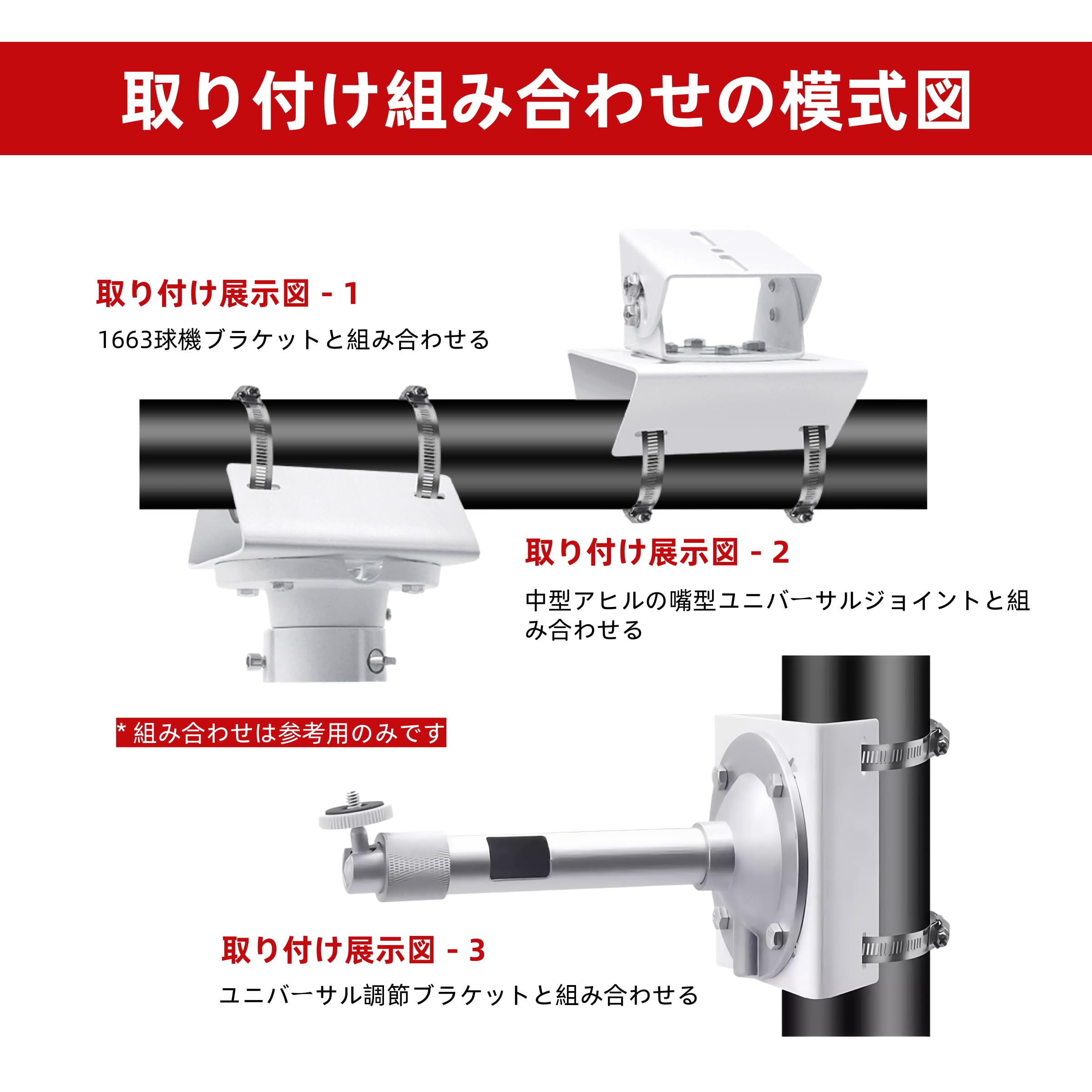 Amazon.co.jp: Coolotic ポール 取付金具 防犯カメラ ハウジング