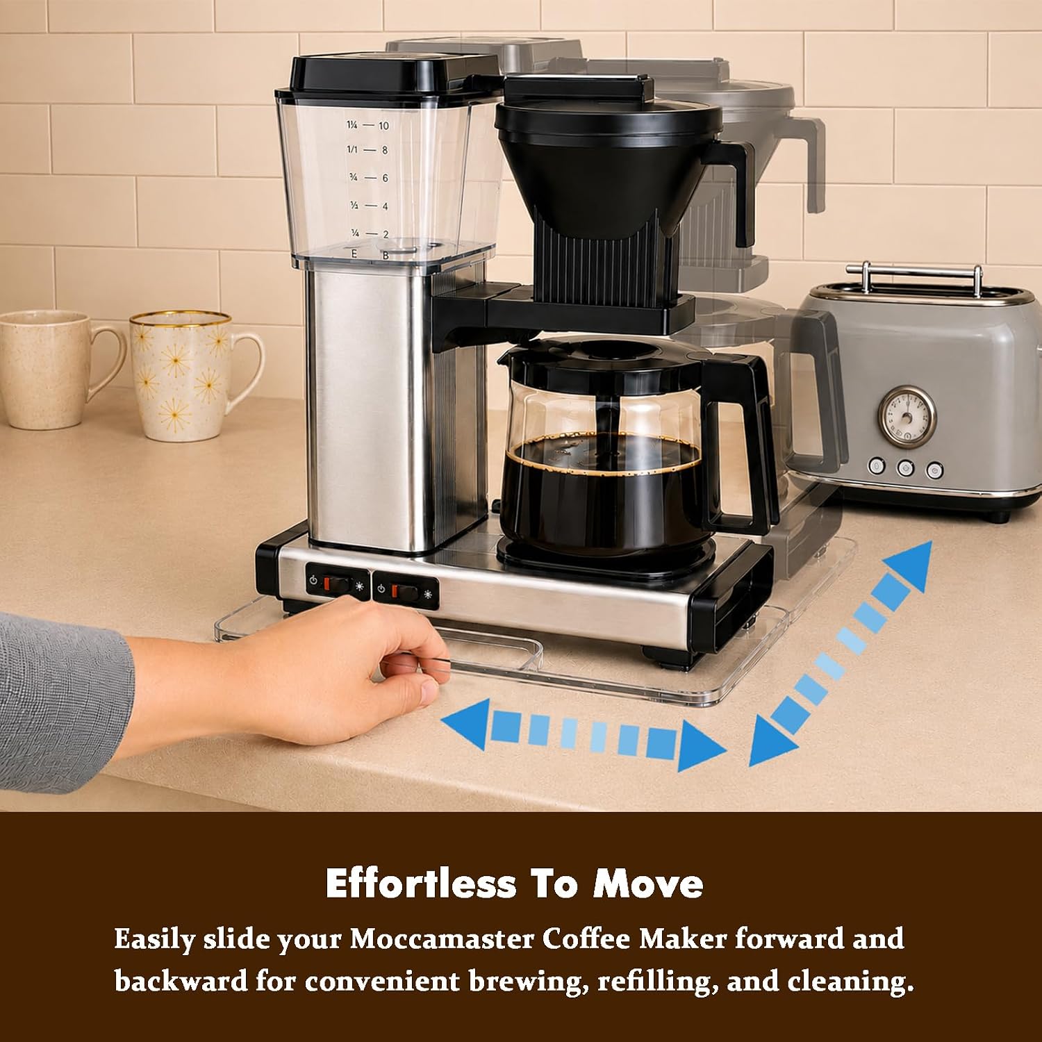 Acrylic Appliance Slider for Technivorm Moccamaster Coffee Maker