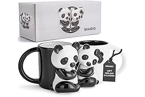 Cute Panda Ceramic Mug 14oz 3D Panda Mug for Panda Lovers
