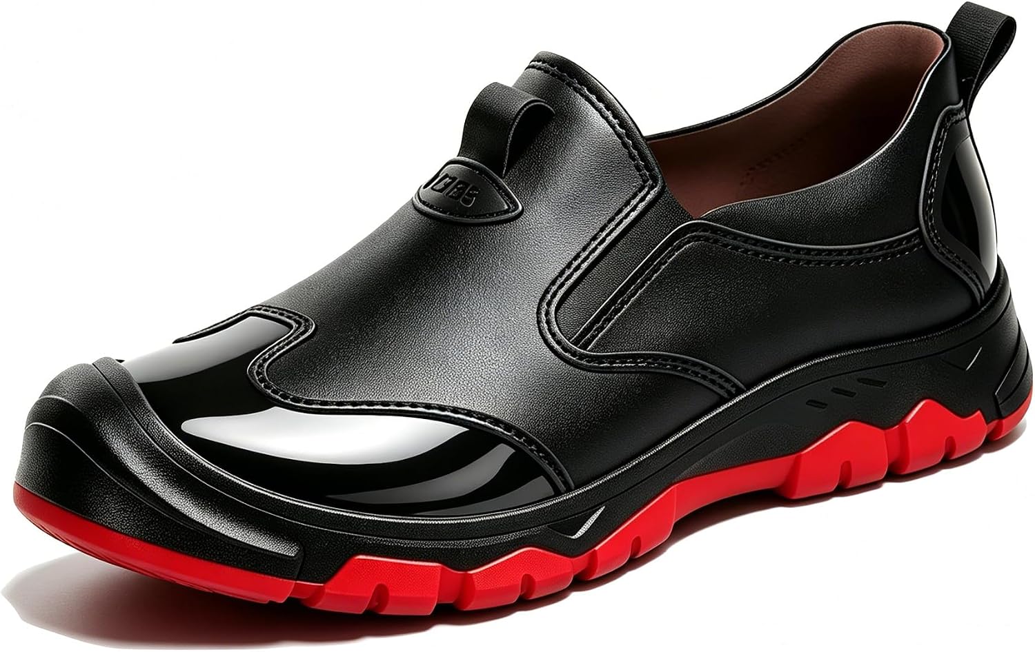 Men'S Rain Boots Waterproof Slip On Platform Work Rain Shoes | Fashion Outdoor Pvc Ankle Rain Boots Non Slip Rubber Sole Glossy Toe Lightweight For Work Hiking Fishing Ranching