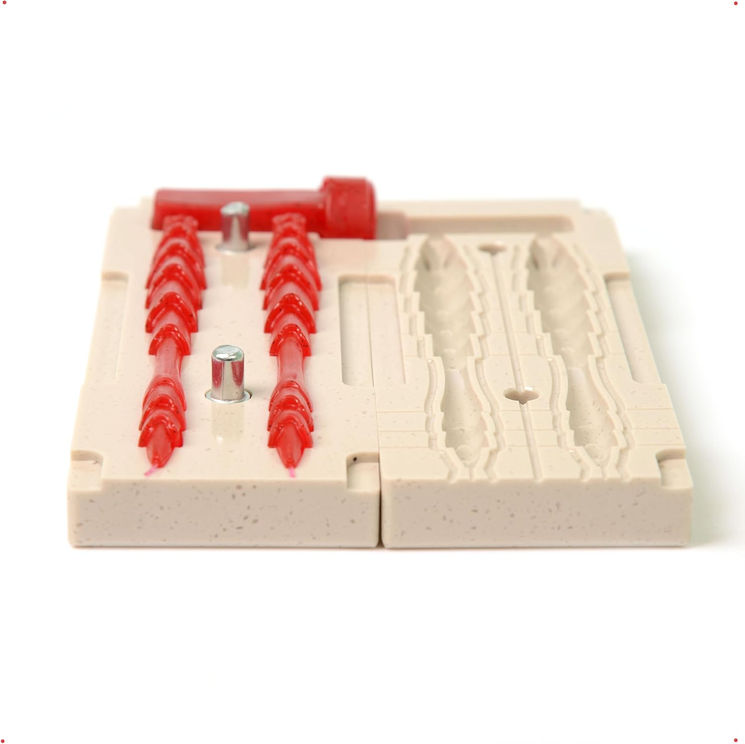 Soft Plastiс Lure Mold Making Injection Fishing Molds Googan Drag n Drop Worms 4" Two Cavity