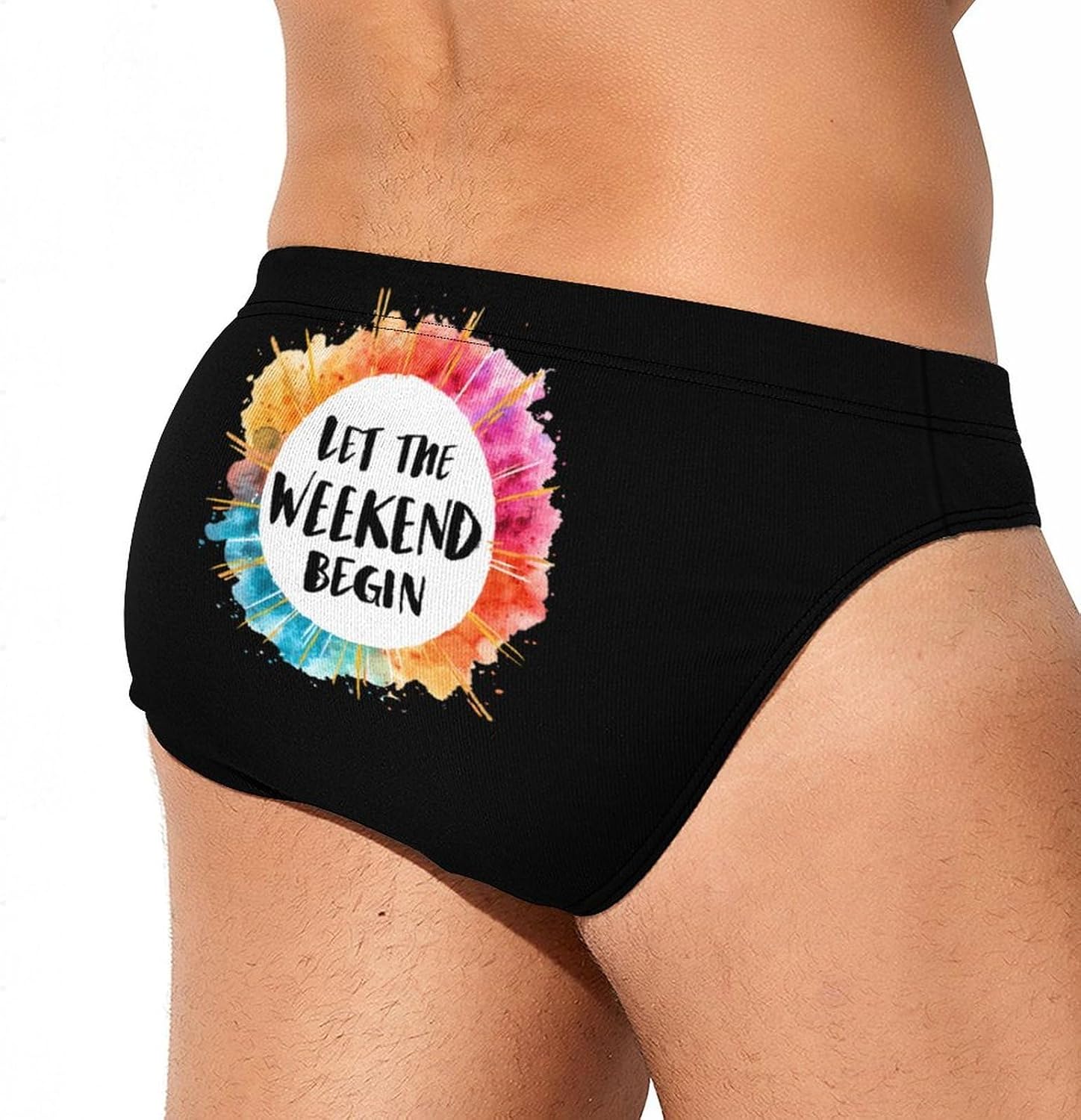 Let The Weekend Begin Men's Swimwear Bikini Swimming Briefs Stretchy Swimsuits Board Surf Shorts Trunks