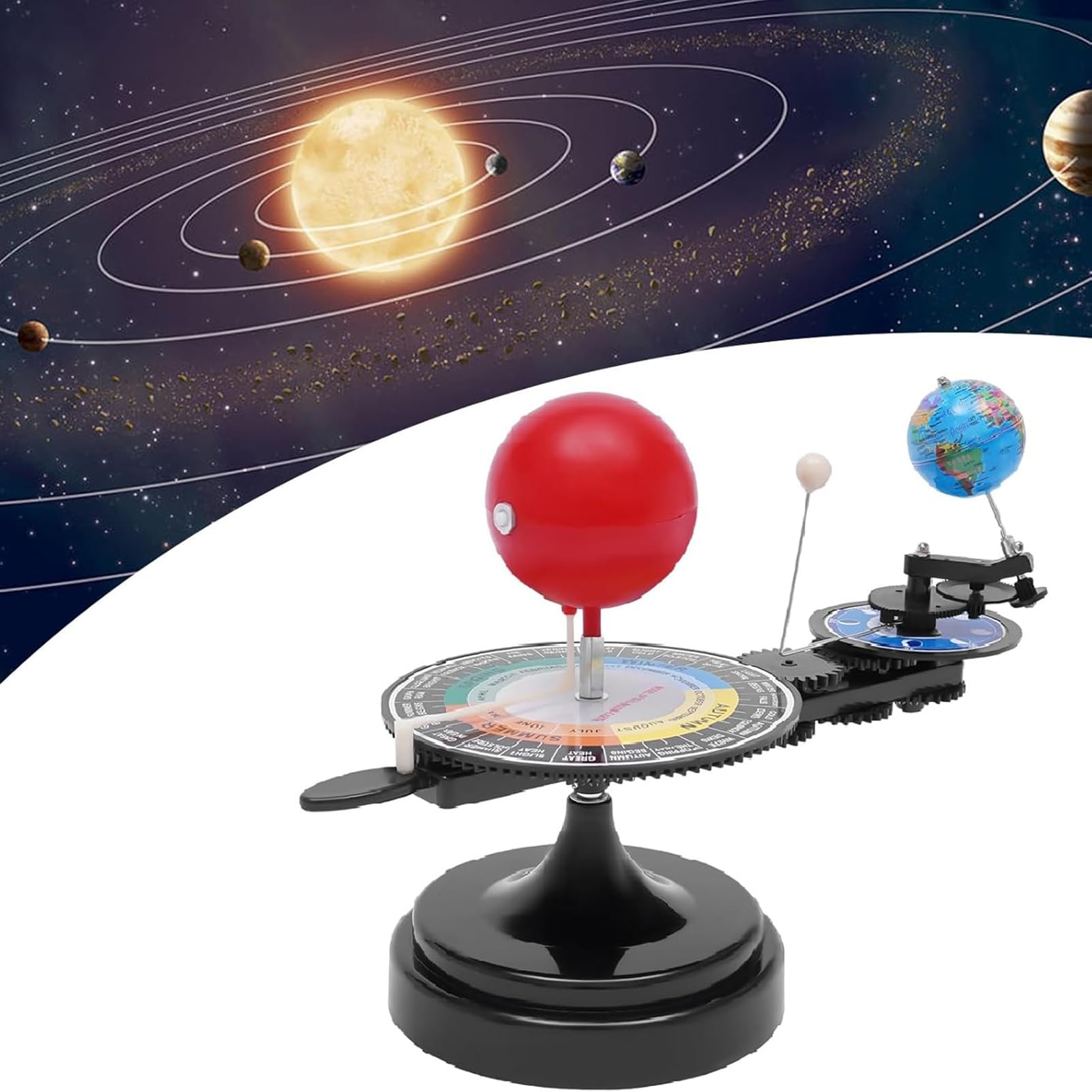 Zabawki modele Układu Słonecznego, model Ziemia Księżyc na orbicie | Zabawki astronomiczne planety słonecznej, zestawy edukacyjne nauk astronomicznych dla dziewczyn, małych dzieci, studentów,