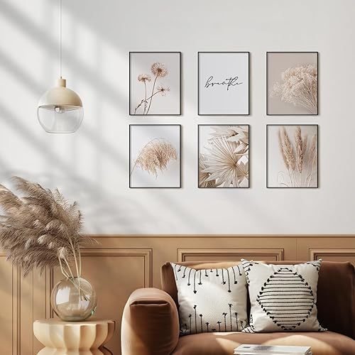 Miniatura 2 de Canssape Juego de 6 impresiones artísticas botánicas para pared de la naturaleza 8 x 10 pulgadas color beige verde salvia decoración estética de