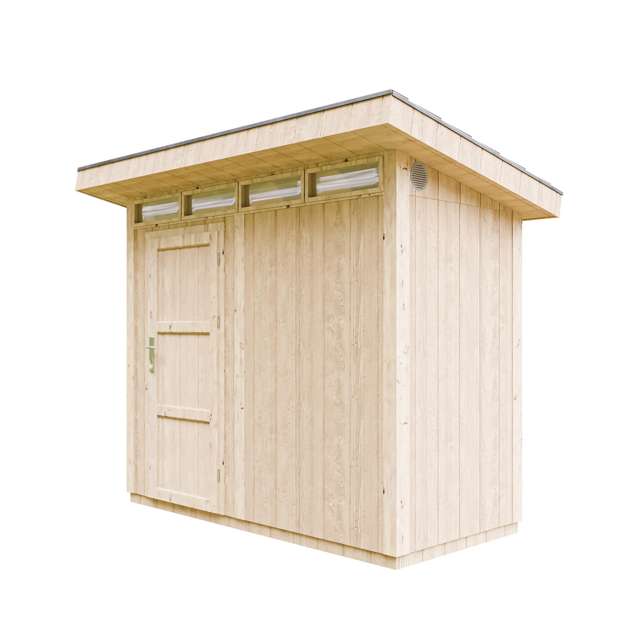 Domek ogrodowy 3m² - Dł. 161xSz. 294cm - Zestaw all-inclusive z podłogą, dachówką bitumiczną, zestawem do malowania - Wykonany z płyt drewnopochodnych LP Smartside - M901 TUNDRA GREY