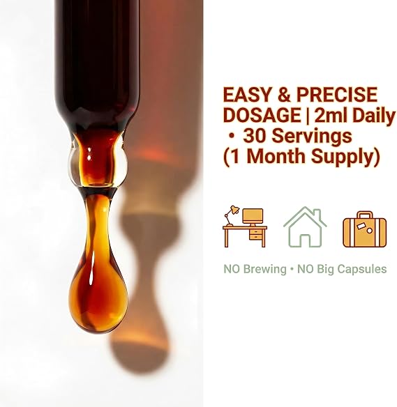 Liposomal Saffron Extract Drops, 90mg Organic Saffron with 0.3% Safranal, 60ml Vegan Gluten Free, No Alcohol No Sugar, 30 Servings, Liquid Drops