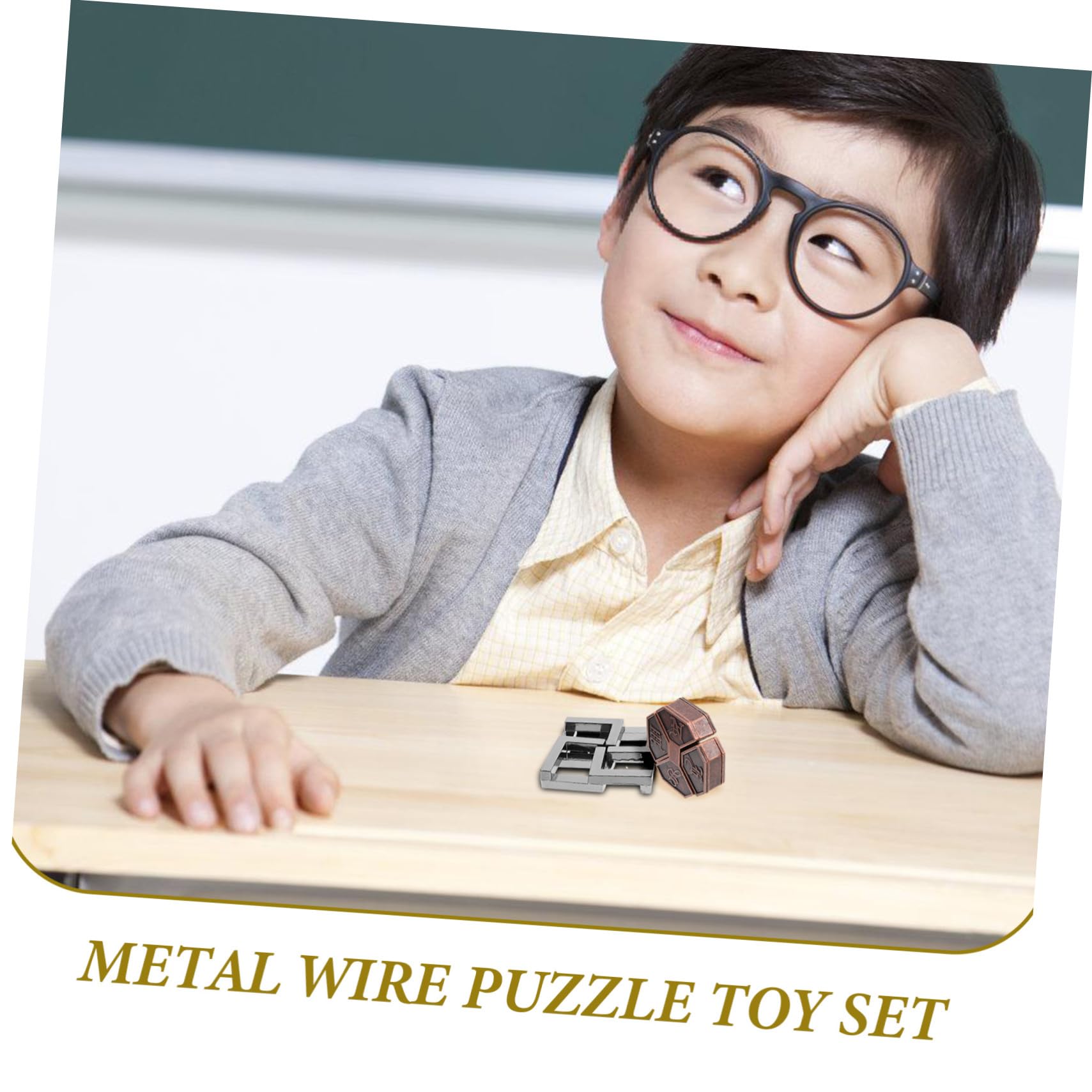 Juego de Ingenio de Metal 9 Piezas para Adultos, Aleación de Zinc