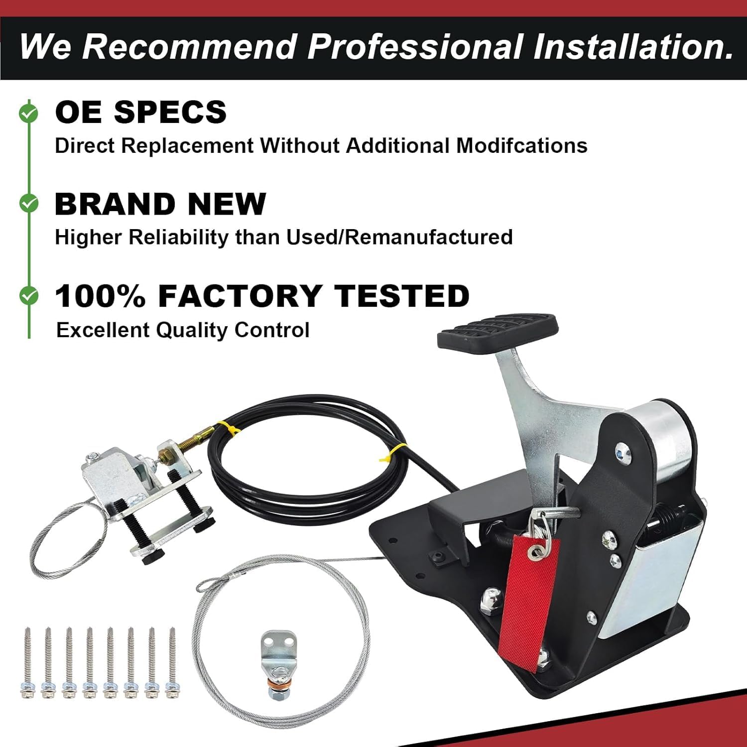 ACAR-B9 Universal Passenger Side Dual Brake Pedal, Right Hand Drive Conversion Kit Compatible with All Vehicles, Drivers Assist Device Brake for Driving School, Instructor Cars