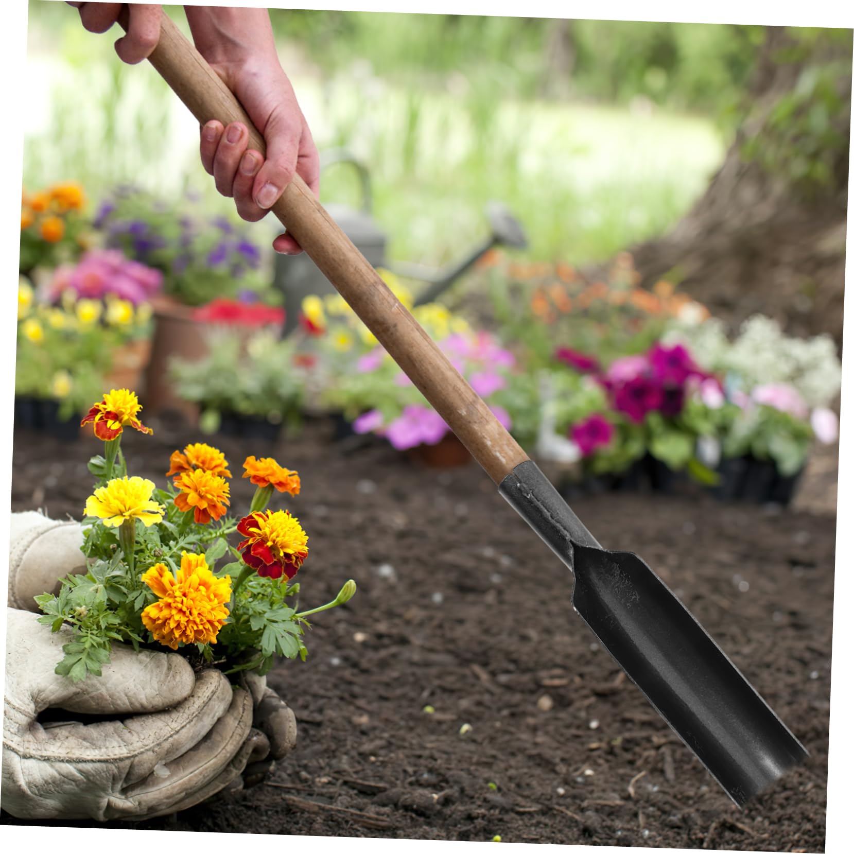 VANZACK Pala De Jardinería Mango Herramienta De Jardinería Portátil para Excavación