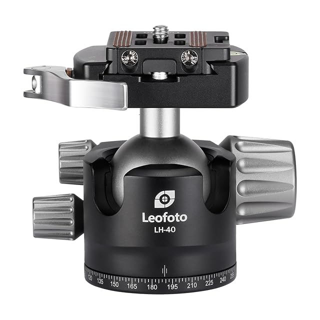 LEOFOTO Low Profile Camera Tripod Ball Head 91mm Aluminium Ball Head with 1 4 Quick Release Plate 360