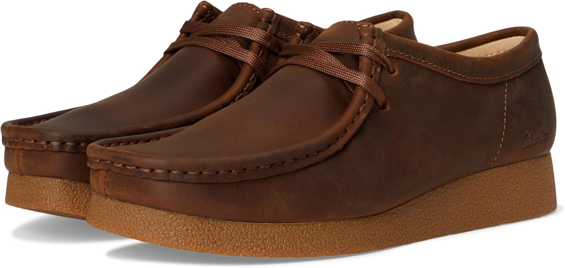 Amazon.com | Clarks Womens Wallabee EVO Shoe Beeswax Leather 6