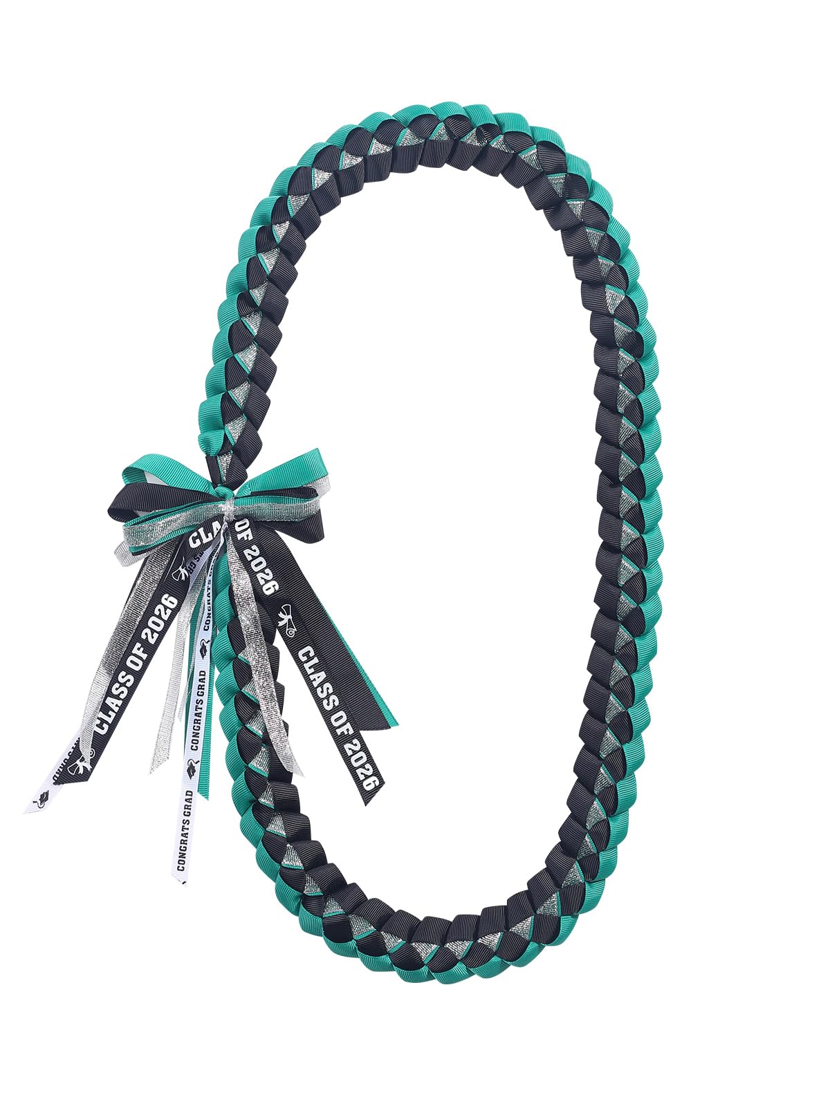 TFTAFAN Graduation Ribbon Lei Graduation Leis Necklace Class of 2026 Graduation Necklace Braided Necklace Graduation Gift Party Accessories for Women