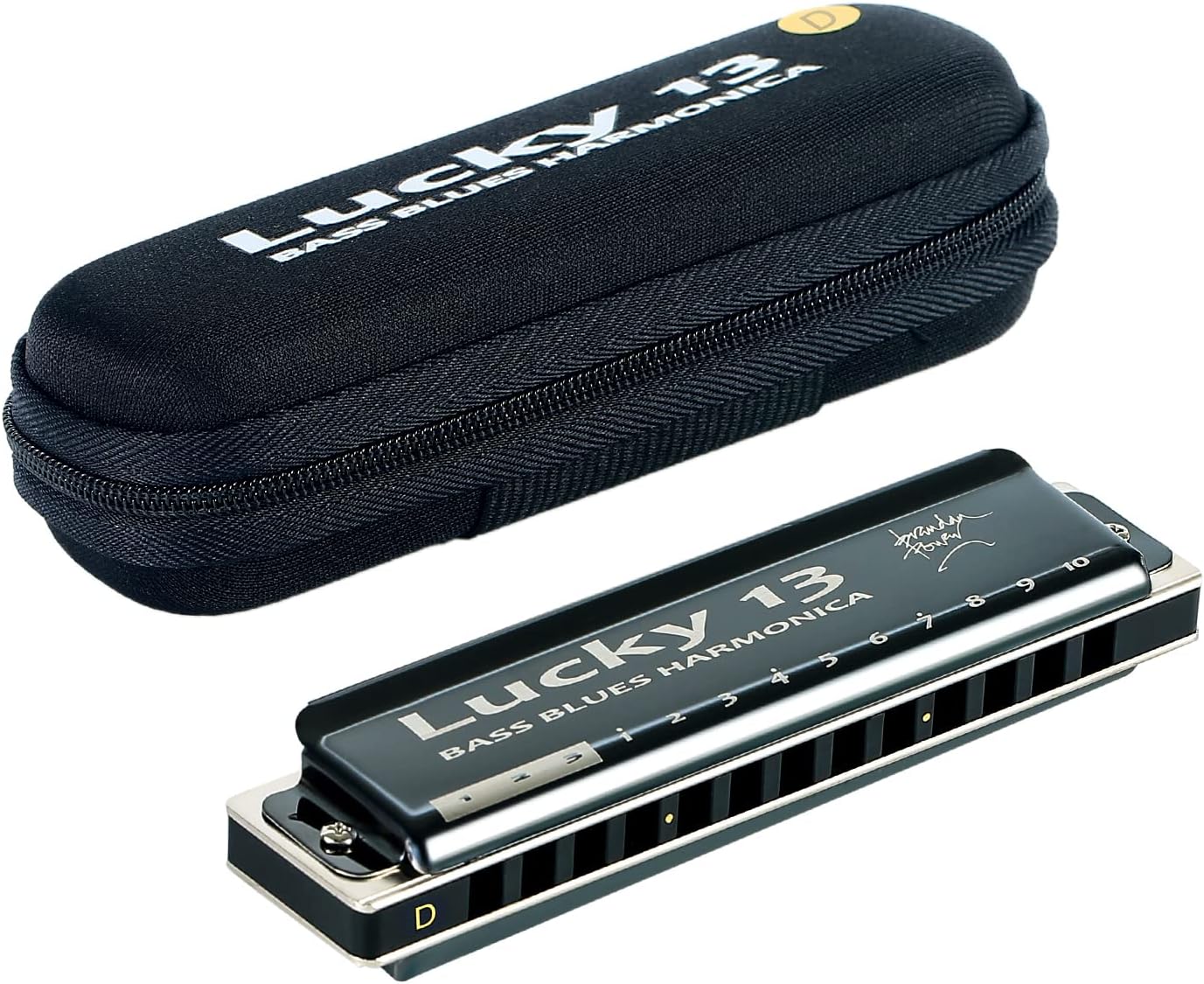 East top Lucky 13 Bass Plus Blues Harmonica 13 Holes Diatonic Harp Mouth Organ Professional Richter harmonica D key for Adults