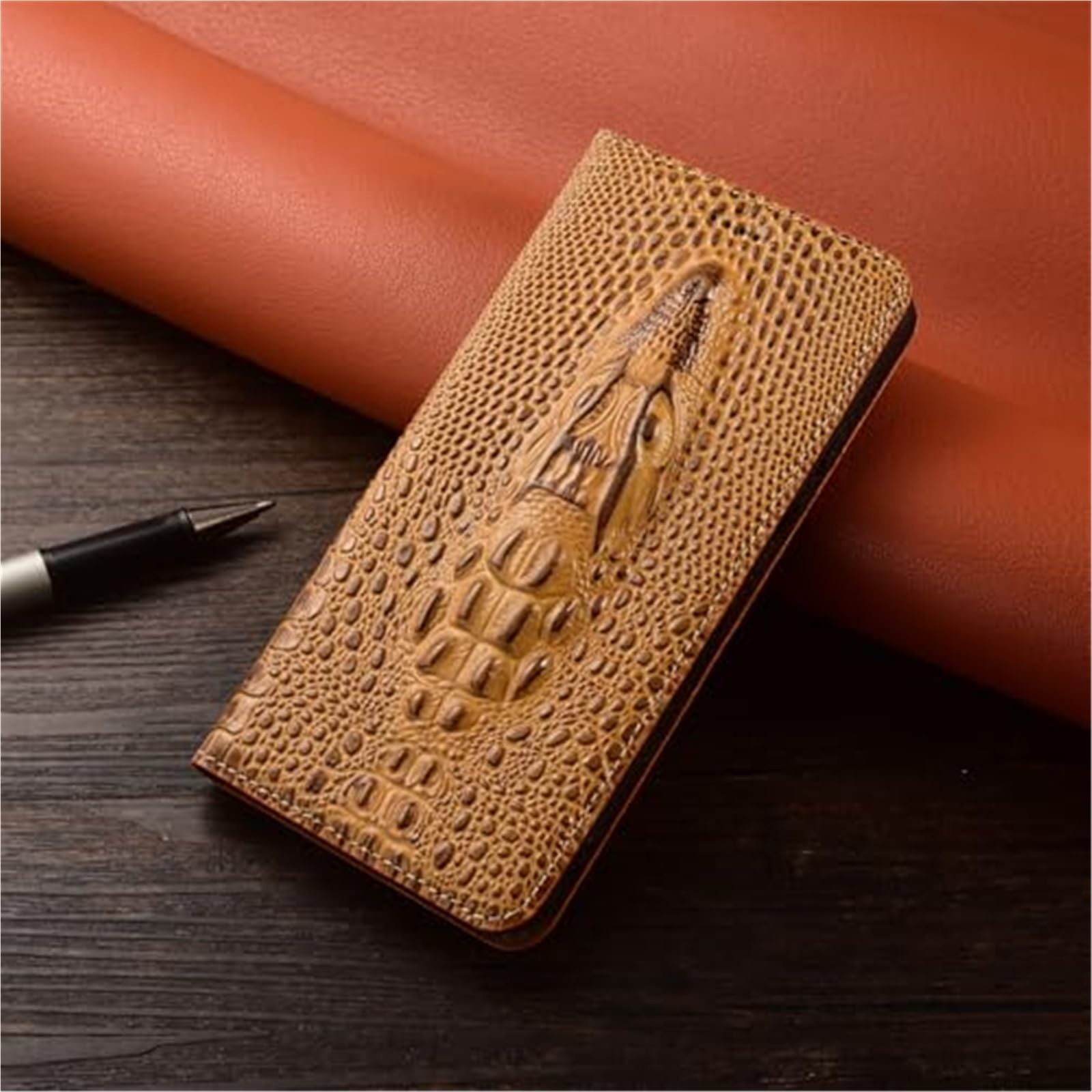 Etui do iPhone'a 17 Pro Max/17 Pro/17 Air/17, obudowa z prawdziwej skóry z wkładaniem karty, pokrowiec odporny na upadek (brązowy 1,17 Air)