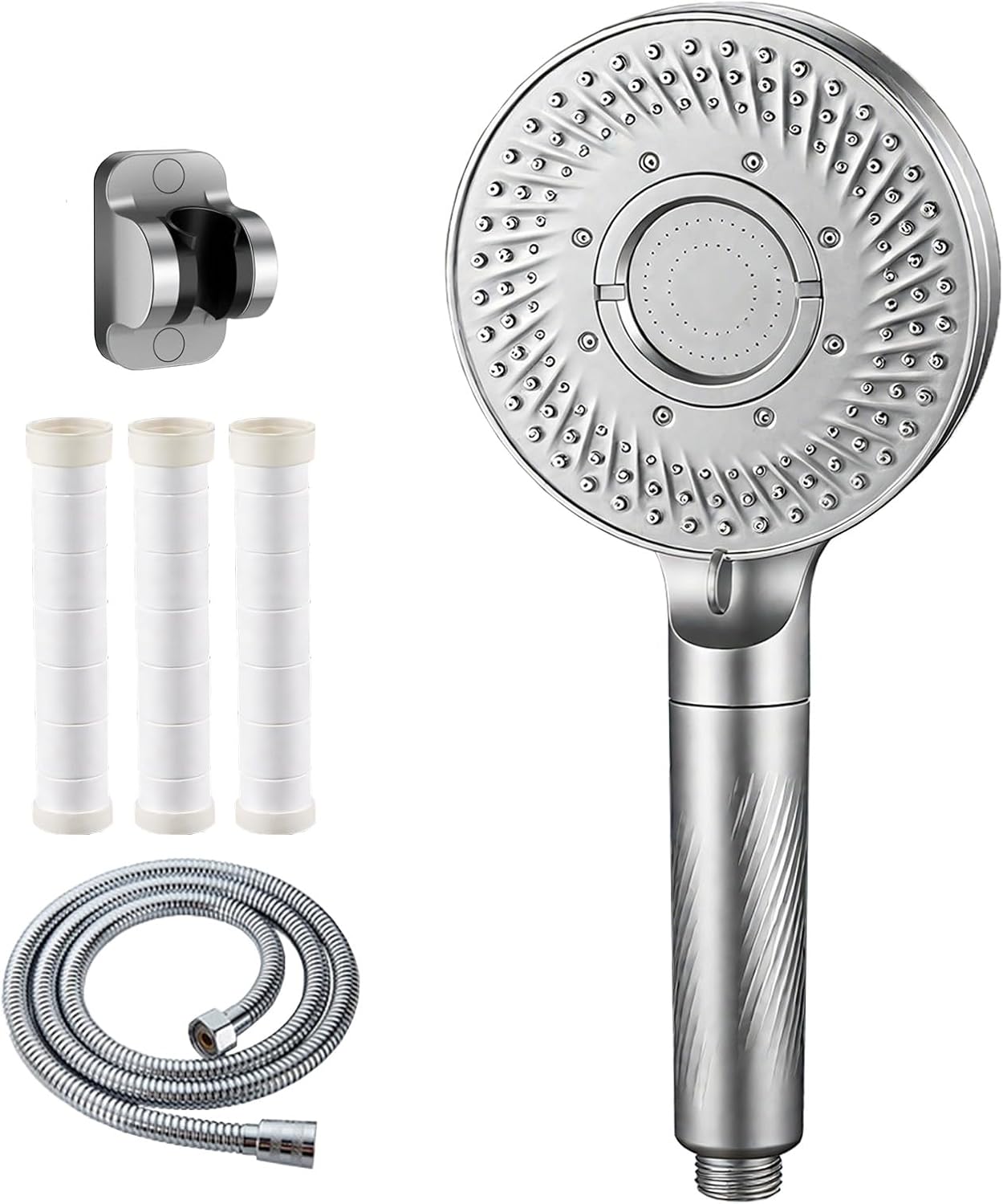 GJQ Handheld High Pressure Filtered Shower Head with 5 Spray Modes ...