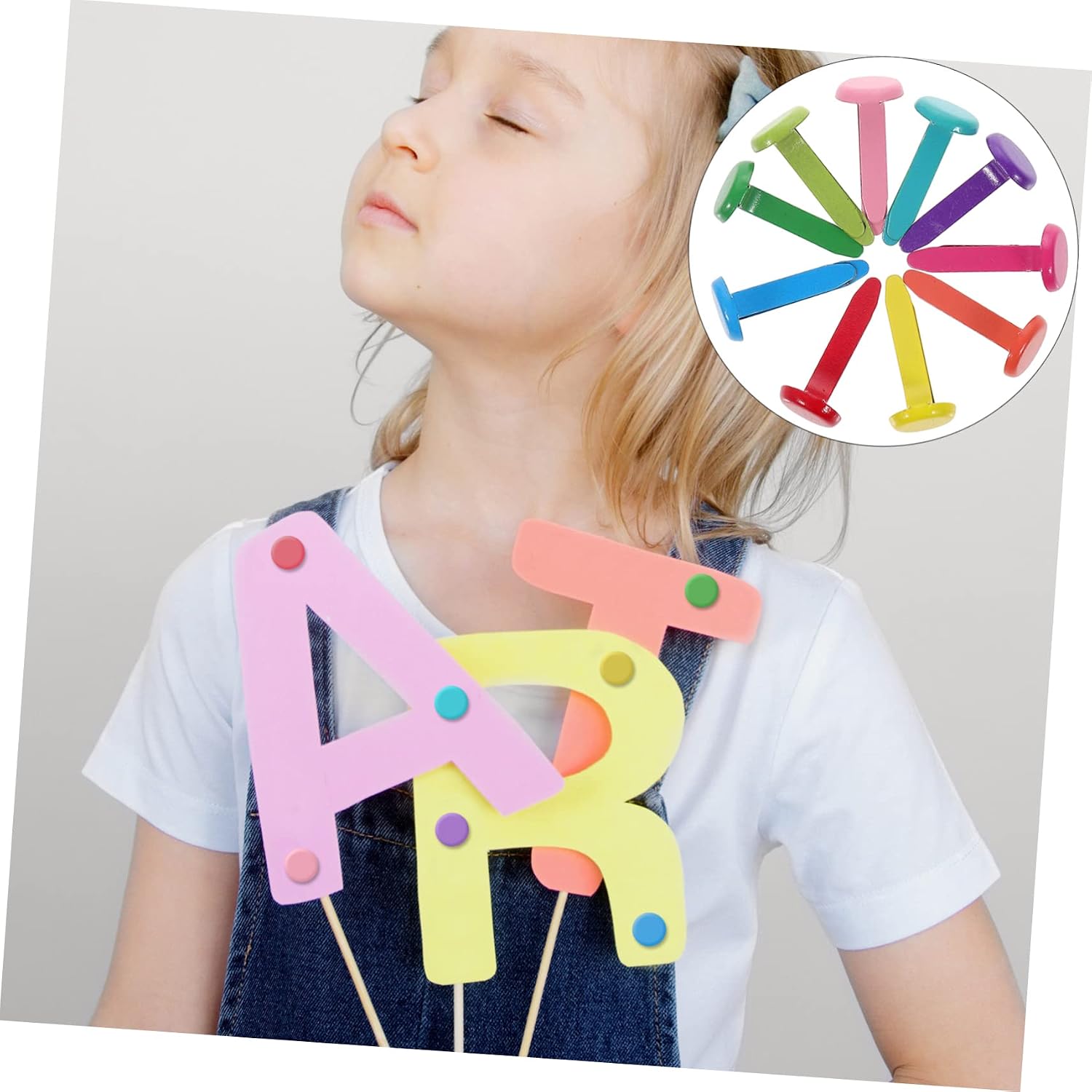 MUELODSIC Art Scrapbook Brads Decorative Paper Fasteners for DIY Crafts of Colorful Brads for Scrapbooking Great for Creative Projects