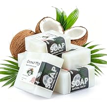 Kaerm Coconut Milk Cold Process Soap Scented With Essential Oils, Facial & Body Cleansing Bar White One Size