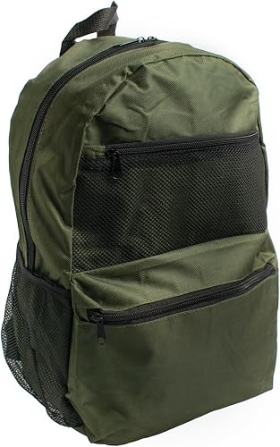 Fashionation Lightweight Backpack for School, Travel, Army Green