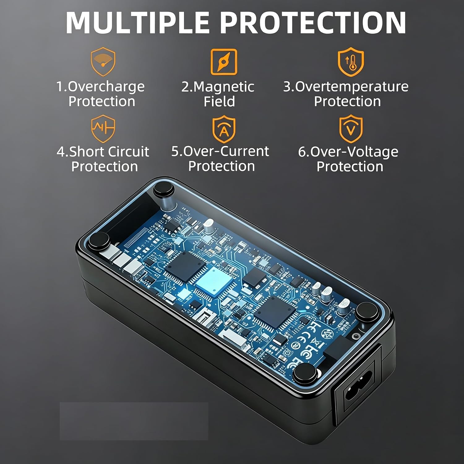 54.6V 2A Lithium Charger DC 5.5x2.1/2.5mm for 48v Lithium Battery