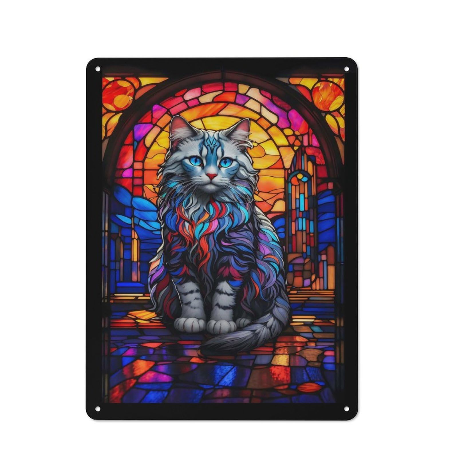 Ragdoll Cat Metal Wall Sign 40x30cm, Modern Retro Loft Wall Plaque for Flat, Bar, Studio Or Gallery Wall
