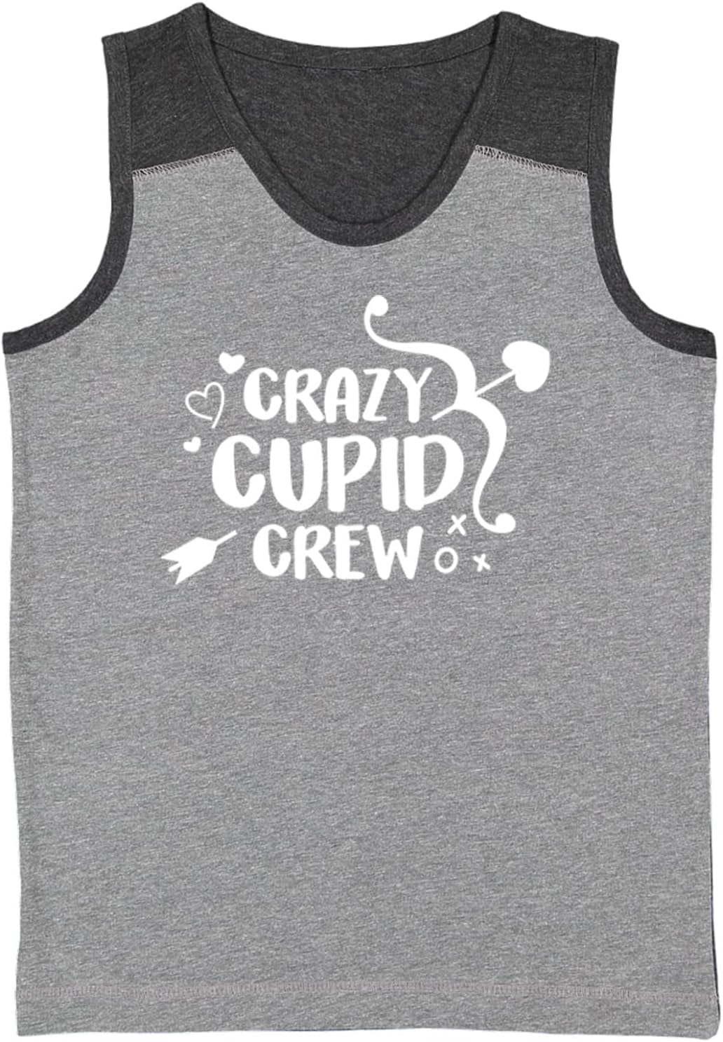 Crazy Cupid Crew - Hearts Love Arrows Youth Contrast Back Tank Top