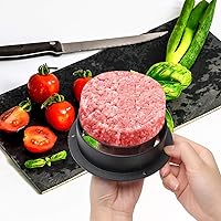 Vista 6 de Luxiv Prensa de hamburguesas 3 en 1, prensa de hamburguesas rellenas con papel de hamburguesa de 100p para barbacoa, deslizadores antiadherentes